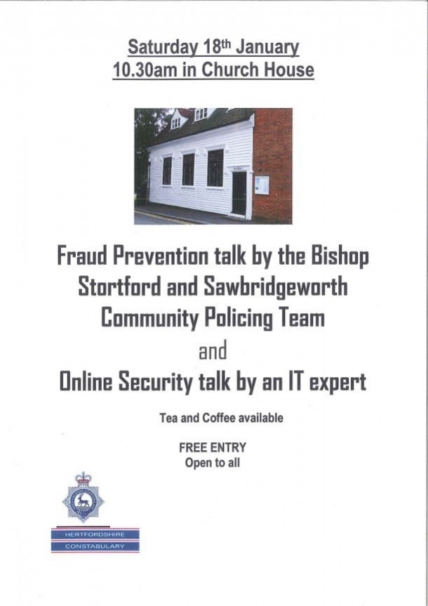 Fraud Prevention talk by the Bishop’s Stortford & Sawbridgeworth Community Policing Team