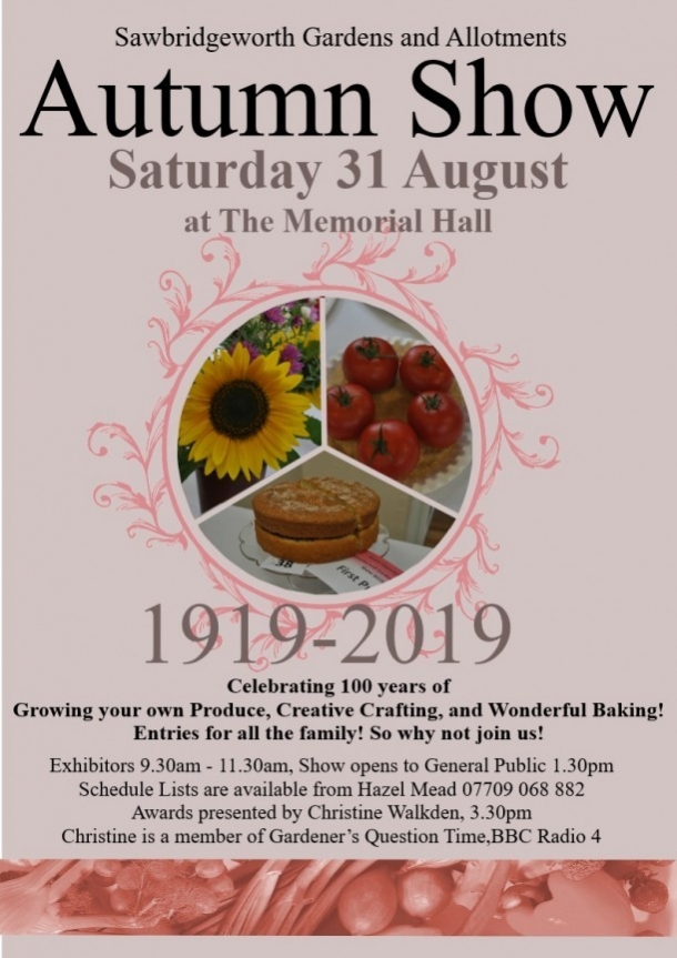 Sawbridgeworth Gardens and Allotments Autumn Show 2019