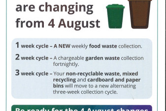 Bin Collection Changes from 4 August 2025