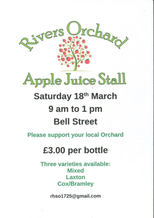 Rivers Orchard apple Juice Stall March 2023