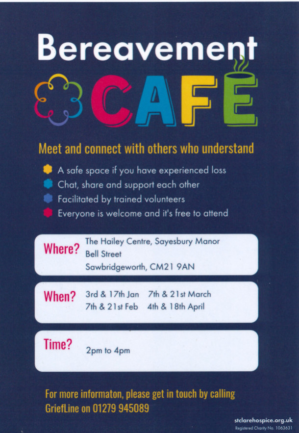 Bereavement Cafe 07 March 2023
