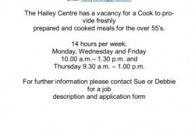 Hailey Centre Job Vacancy